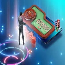 Live Baccarat စားပွဲနှင့် ကဒ်ဖြန့်နေသော Dealer